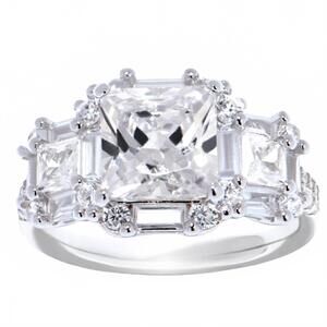 NEW STARLETTE women's brooklyn engagement ring in silver